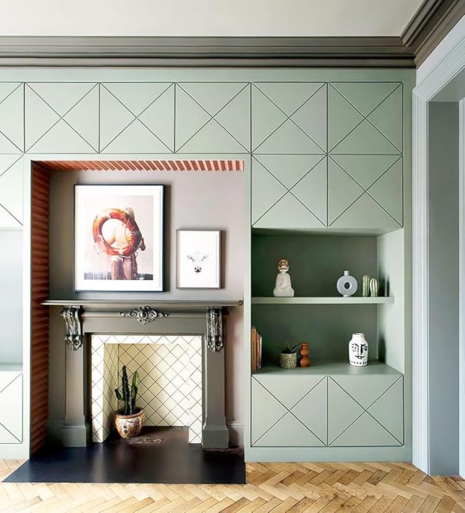 Dimoon 236''x17.7'' Green Peel and Stick Wallpaper Contact Paper Modern Self Adhesive Wall Paper Removable Renter Friendly Textured Solid Color Shelf Cabinet Vinyl Roll (236''x17.7'',Light Green)-VerdiqueGarden