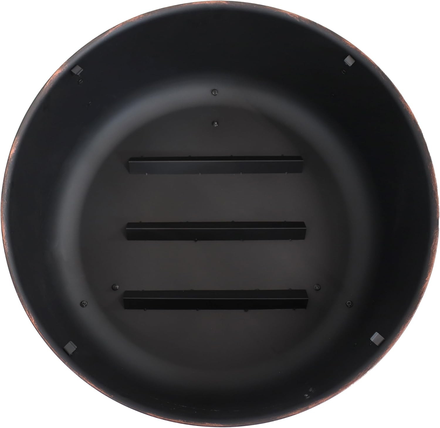 Sunnydaze 24-Inch Heavy-Duty Steel Cauldron Fire Pit - Includes Spark Screen and Protective Cover - Brushed Bronze-VerdiqueGarden