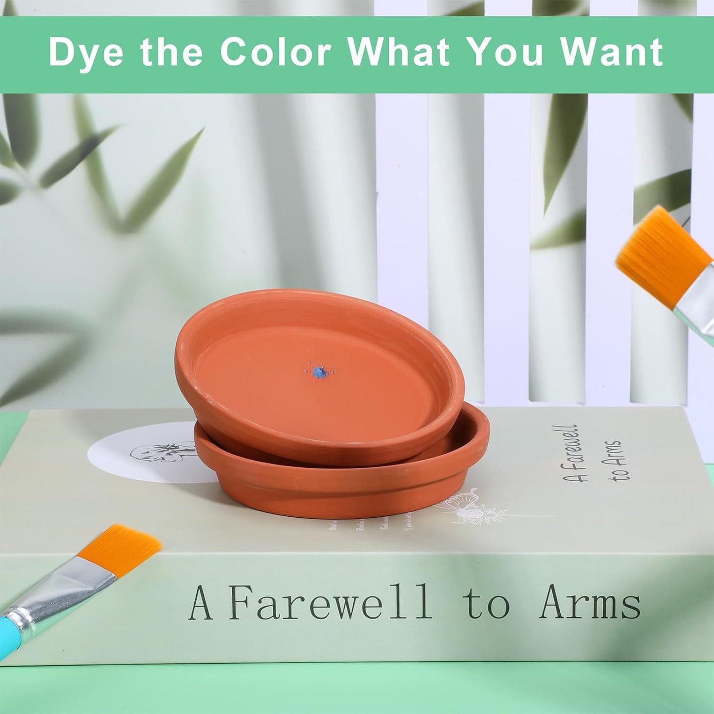 12 Pack 4.5 Inch Clay Trays, Durable and Thicker Terracotta Flower Pot Saucers for Flowers Round Clay Plate for Pots, Indoor & Outdoor Suitable for 4 inch Flower Pots-VerdiqueGarden