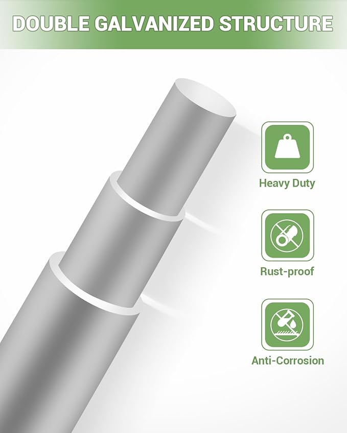 9GA Thickened Heavy Duty Cattle Farm Fence, 4ft x 164ft Galvanized Goat Deer Fence, Heavy Zinc Coating Hog Wire Fencing for Farm Livestock Animals Protection-VerdiqueGarden