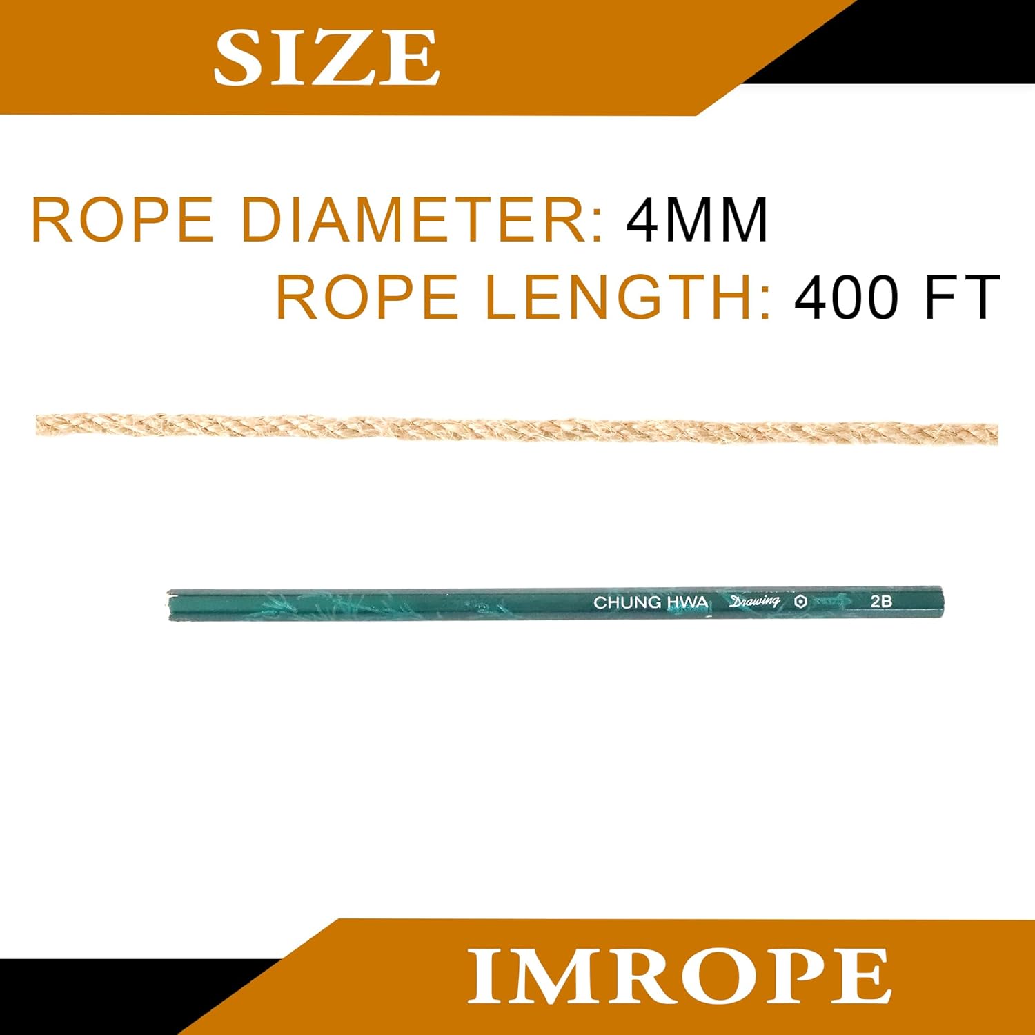 4mm x 400 Feet Natural Jute Rope, Twine for Gardening Tomato Climbing Plant Tie Floristry Crafts Gift Wrapping Packing Decor-VerdiqueGarden