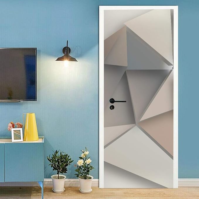 3D Peel and Stick Murals - Three-dimensional Wallpaper Self-adhesive Decals Removable PVC Waterproof Door Poster for Bedroom Living Room Wall Decoration 33.9 x 78.7 inch-VerdiqueGarden