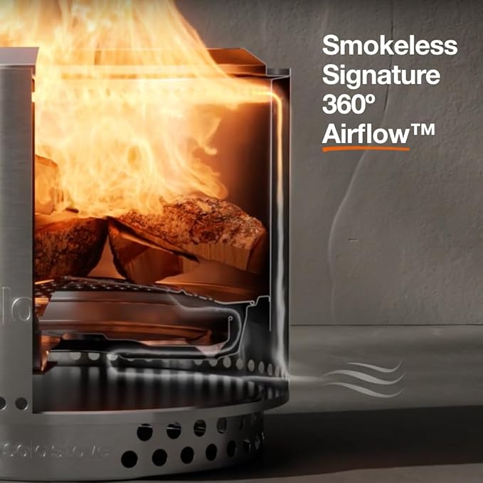 Solo Stove Yukon 27 Inch Smokeless Fire Pit with Removable Ash Pan - Wood Burning Portable Stainless Steel Outdoor Fireplace, Stainless Steel, Ideal for 6 or More People, 38 lbs,Mulberry-VerdiqueGarden