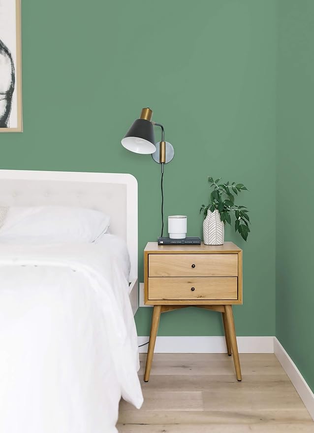 Dimoon 118''x17.7'' Green Peel and Stick Wallpaper Contact Paper Modern Self Adhesive Wall Paper Removable Renter Friendly Textured Solid Color Shelf Cabinet Vinyl Roll (118''x17.7'',Spring Green)-VerdiqueGarden