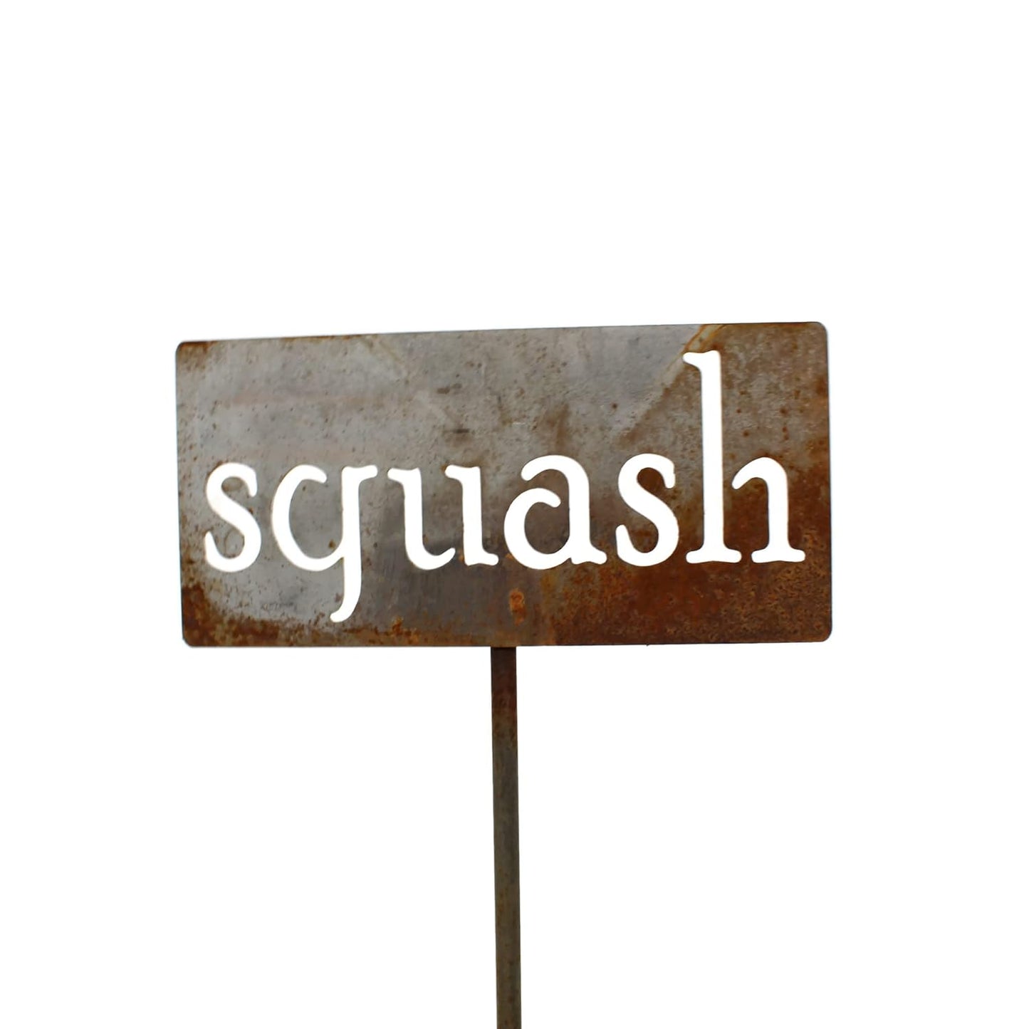 Classic Metal Garden Markers 19 Inches Tall (squash, Naturally Rusted)-VerdiqueGarden