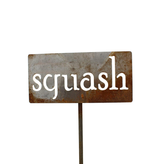 Classic Metal Garden Markers 19 Inches Tall (squash, Naturally Rusted)-VerdiqueGarden