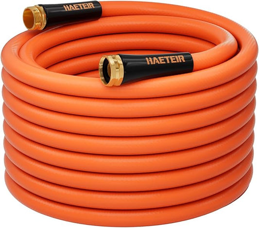 Heavy Duty Garden Hose 5/8 in x 50 ft with Swivel Fitting, Super Flexible Water Hose, All-weather, Lightweight, Burst 600 PSI