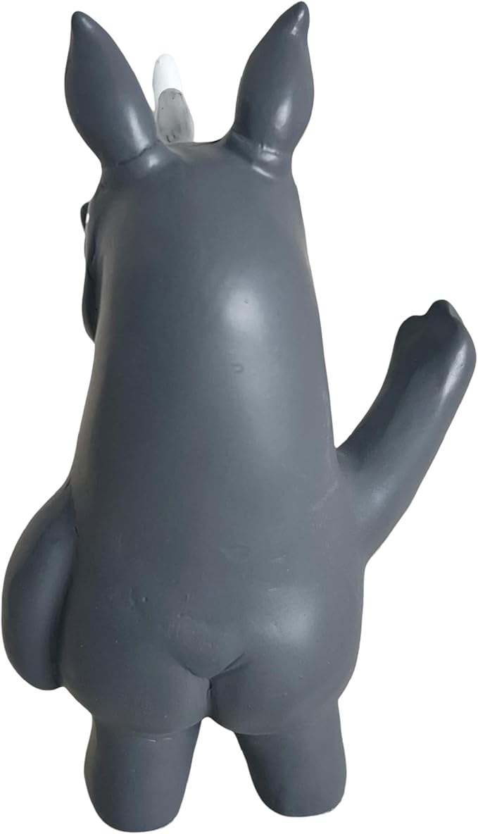 Jxueych Rebellious Rhino Figurine, Miniature Resin Rhino Standing 4 Inch, Adorable Mini Rhino - The Perfect Blend of Power and Charm for Your Home Decor!-VerdiqueGarden