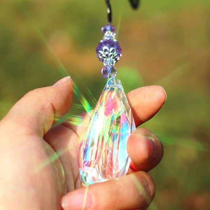 WEISIPU Crystal Suncatchers for Windows - Dragonfly Crystal Ball Prisms Hanging Crystals Ornament for Home Garden Office Wedding Christmas Decoration-Dragonfly-VerdiqueGarden