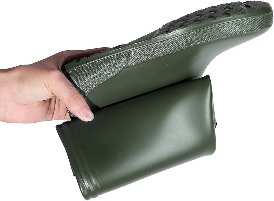 Asgard Packable Tall Rain Boots for Women Waterproof Rubber Garden Boots Ultra Lightweight Flat Mud Boots- NOT FOR WIDE CALF-VerdiqueGarden