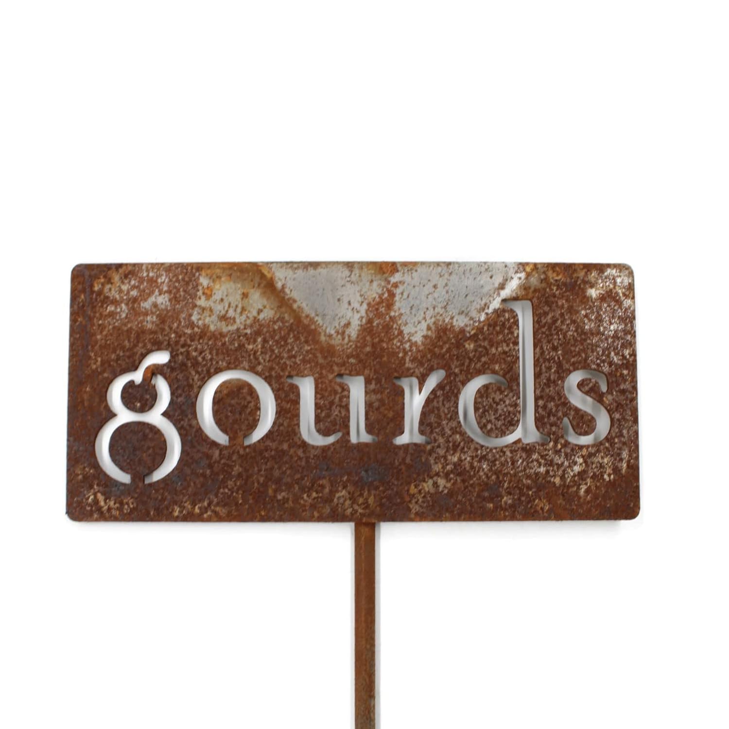Classic Metal Garden Markers 19 Inches Tall (gourds, Naturally Rusted)-VerdiqueGarden