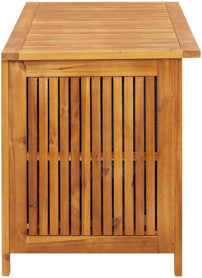 vidaXL Outdoor Storage Box - Wooden Deck Cabinet for Patio/Garden with Water-Resistant Lining, Farmhouse Style-VerdiqueGarden