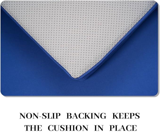 3-Pack Outdoor Patio Furniture Replacement Cushions Set–High-Elastic Sponge Cushions Fit 4-Piece Wicker Rattan Sofa, Loveseat & Chairs, 36x18x2 & 18x18x2, Waterproof, Fade-Resistant (Navy blue)-VerdiqueGarden