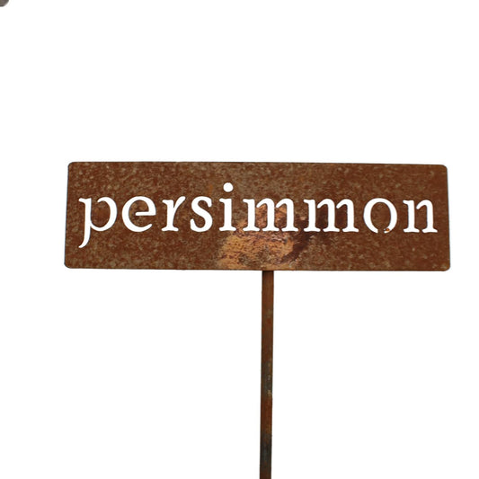 Classic Metal Garden Markers 19 Inches Tall (persimmon, Naturally Rusted)-VerdiqueGarden