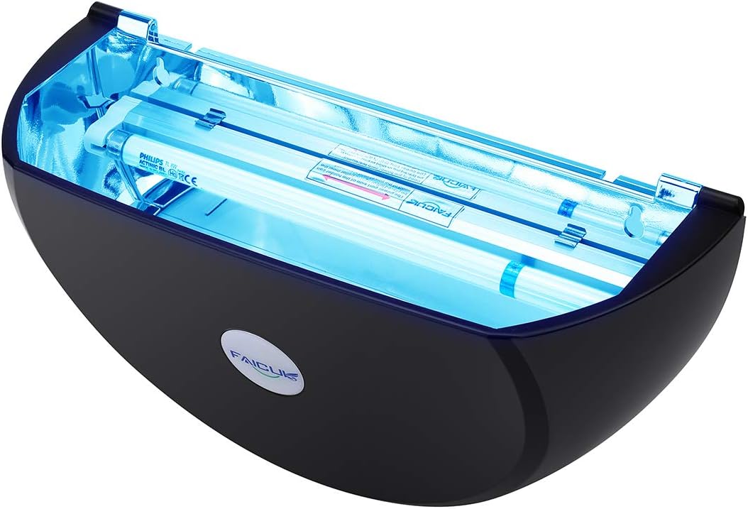 Faicuk WS108 Wall Sconce Fly Light Trap for Capturing Flies, Moths, Gnats, Mosquitos and Other Flying Insects - 13"x7.5"x5.5" (Black)-VerdiqueGarden