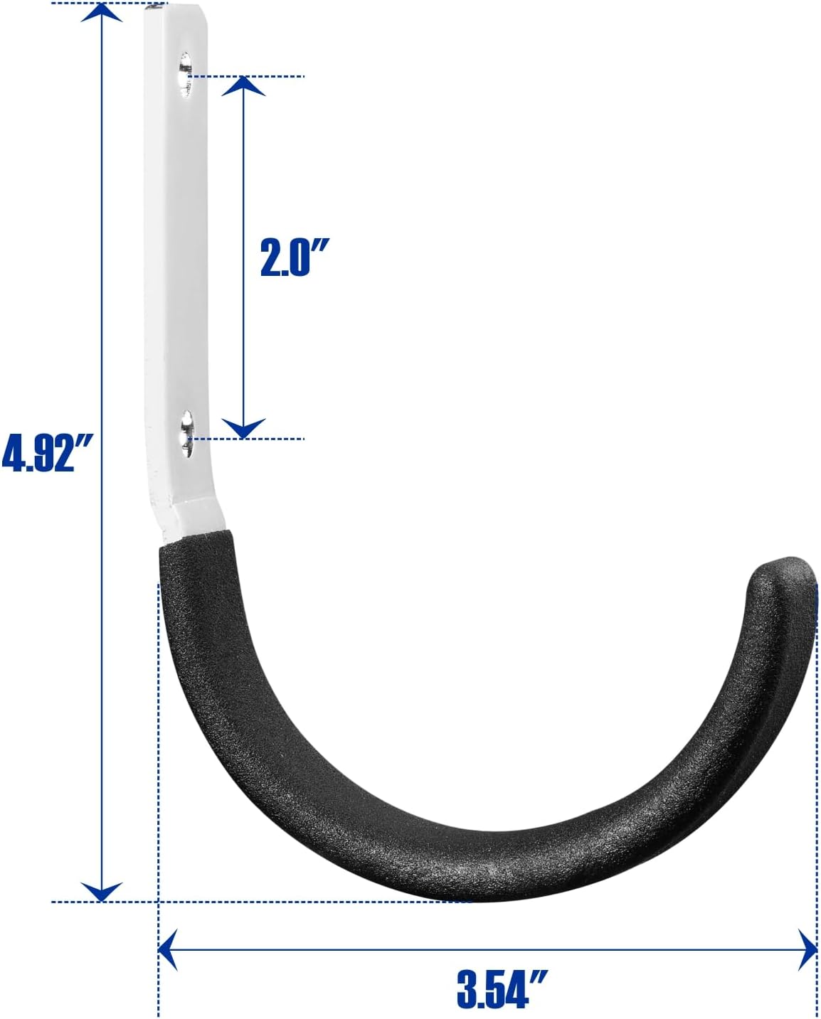 Heavy Duty Steel Garage Hooks,Garage Storage Utility Hooks,Heavy Duty Garage Garden Tool Organizer,Steel Wall Mount Hooks, Garden Hose Hanger, Small U Hooks (Black 8 Pack)-VerdiqueGarden