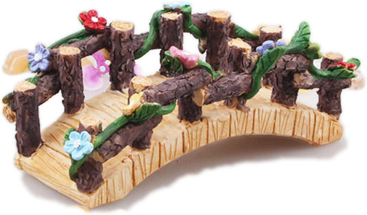 Kai Dream Fairy Garden Bridge,Miniature Resin Bridge Figurine,3.6 * 2 * 1.5 inches, Micro Landscape Tiny Decorative-VerdiqueGarden