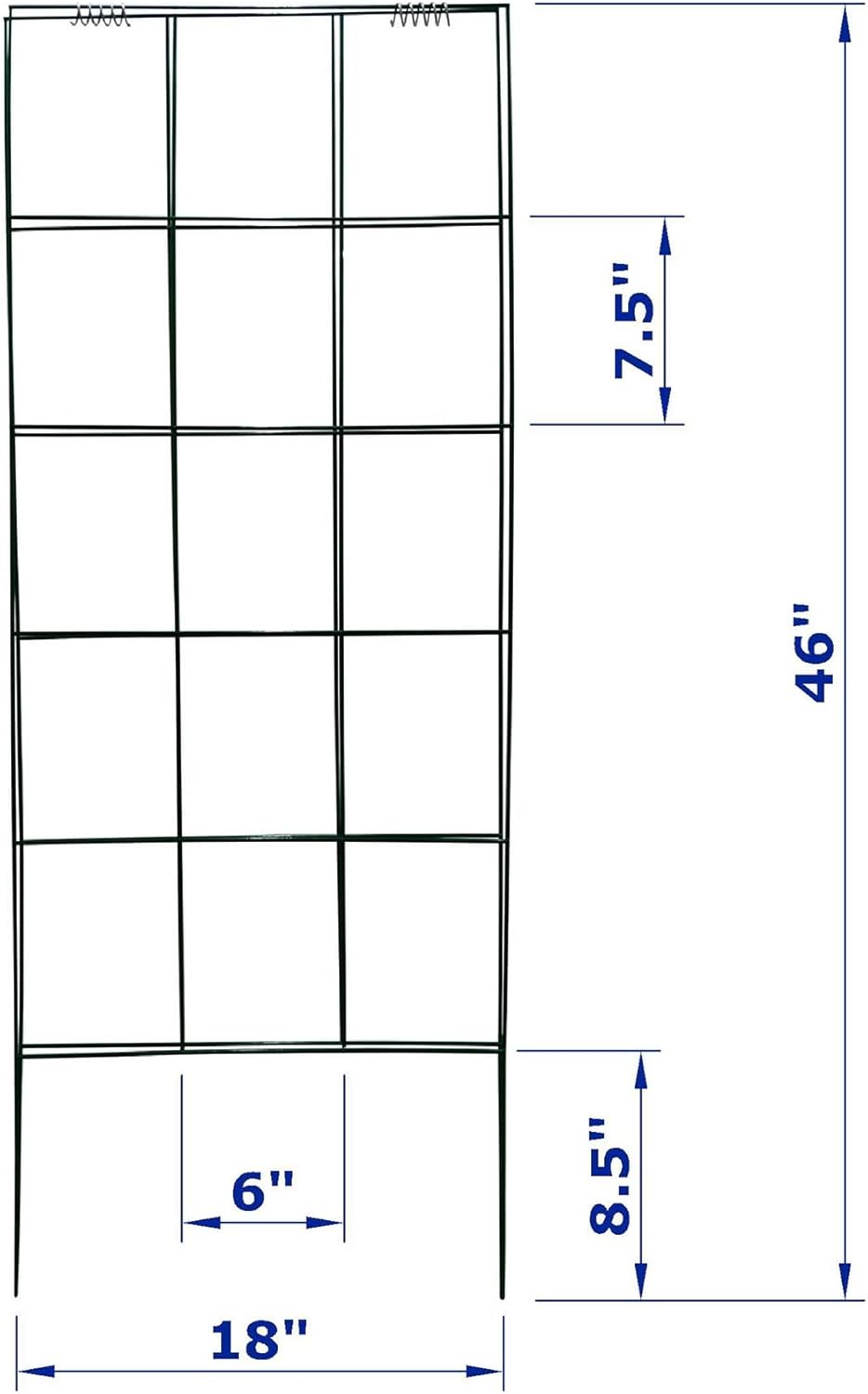 Garden Cucumber Trellis A-Frame Folding Plant Trellis 46 Inch by 18 Inch for Climbing Vegetables Flowers Green 2 Pack with Clips and Cable Ties-VerdiqueGarden