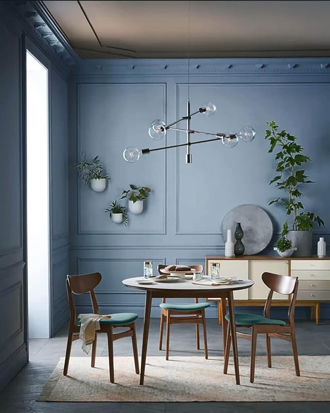 Dimoon 787''x17.7'' Blue Peel and Stick Wallpaper Contact Paper Modern Self Adhesive Wall Paper Removable Renter Friendly Textured Solid Color Shelf Cabinet Vinyl Roll (787''x17.7'',Blue Grey)-VerdiqueGarden