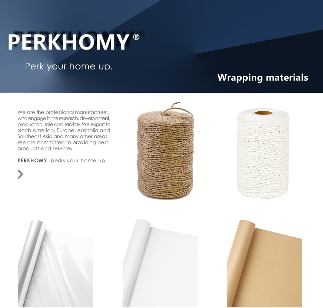 PerkHomy Jute Twine String 3600 Feet Natural Thin for Craft Gardening Plant Gift Wrapping Tag Art Wedding Home Decoration Packing Material Christmas Bulk (3600 FT * 2mm (3Ply))-VerdiqueGarden