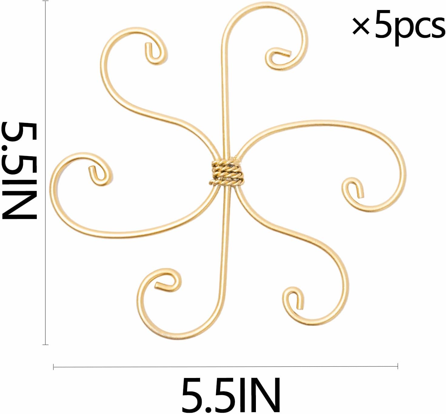 5PCS Monstera Plant Stem Support Stakes - 5.5 * 5.5IN Metal Supports for Monstera and Fishbone Cactus, Sturdy Frame, Easy Installation, Flexible Protection for Healthy Growth Indoors-VerdiqueGarden