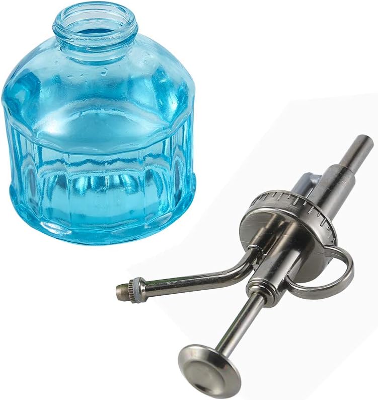 Glass Plant Mister Spray Bottle, Vintage Plant Water Spritzer Sprayer Mister, Succulent Watering Bottle with Top Pump, Small Glass Watering Can for Indoor Outdoor Houseplant - Blue-VerdiqueGarden
