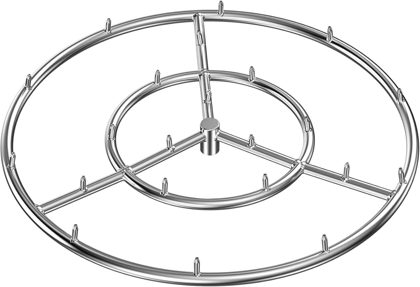 Skyflame 24-Inch Round Stainless Steel Fire Pit Jet Burner Ring, High Flame-VerdiqueGarden