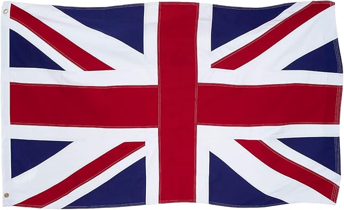 Homissor British Flag 3x5 Union Jack England Flags Embroidered Sewn Stripes United Kingdom UK Flag Heavy Duty Outdoor-VerdiqueGarden