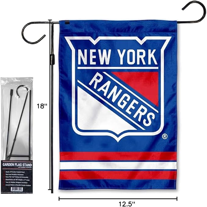 WinCraft New York Rangers Garden Flag and Pole Stand Mount Holder-VerdiqueGarden