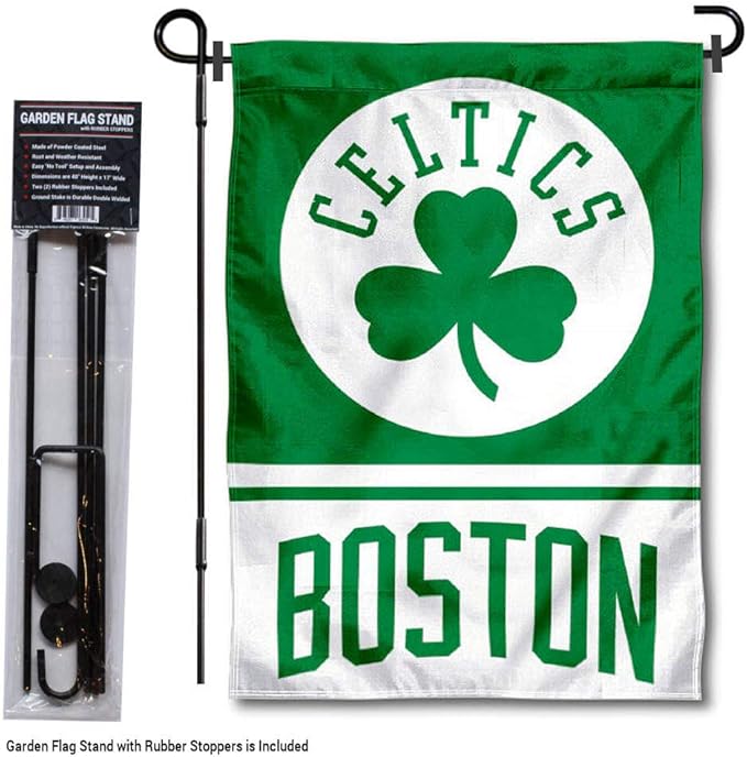 WinCraft Boston Celtics Garden Flag with Stand Holder-VerdiqueGarden