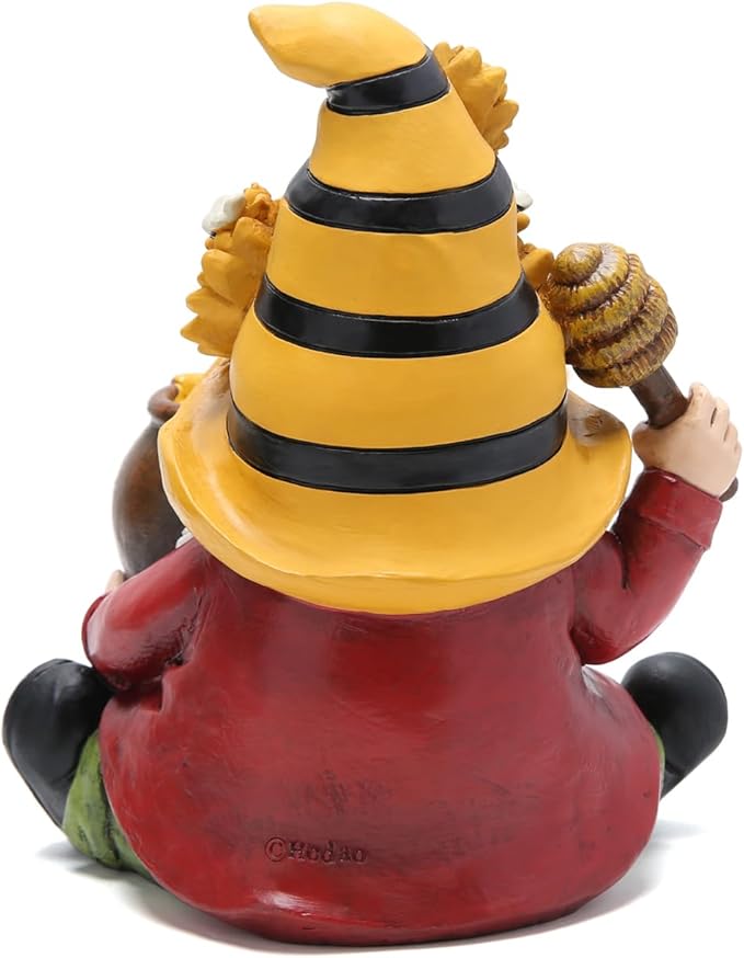 Hodao Bumble Bee Spring Gnome Decorations Honey Bee Gnomes Ornaments World Bee Day Decorations Gifts Summer Gnomes Figurines Honey Bee for Garden Decor Bee Birthday Gifts for Mom, Grandma, Women-VerdiqueGarden