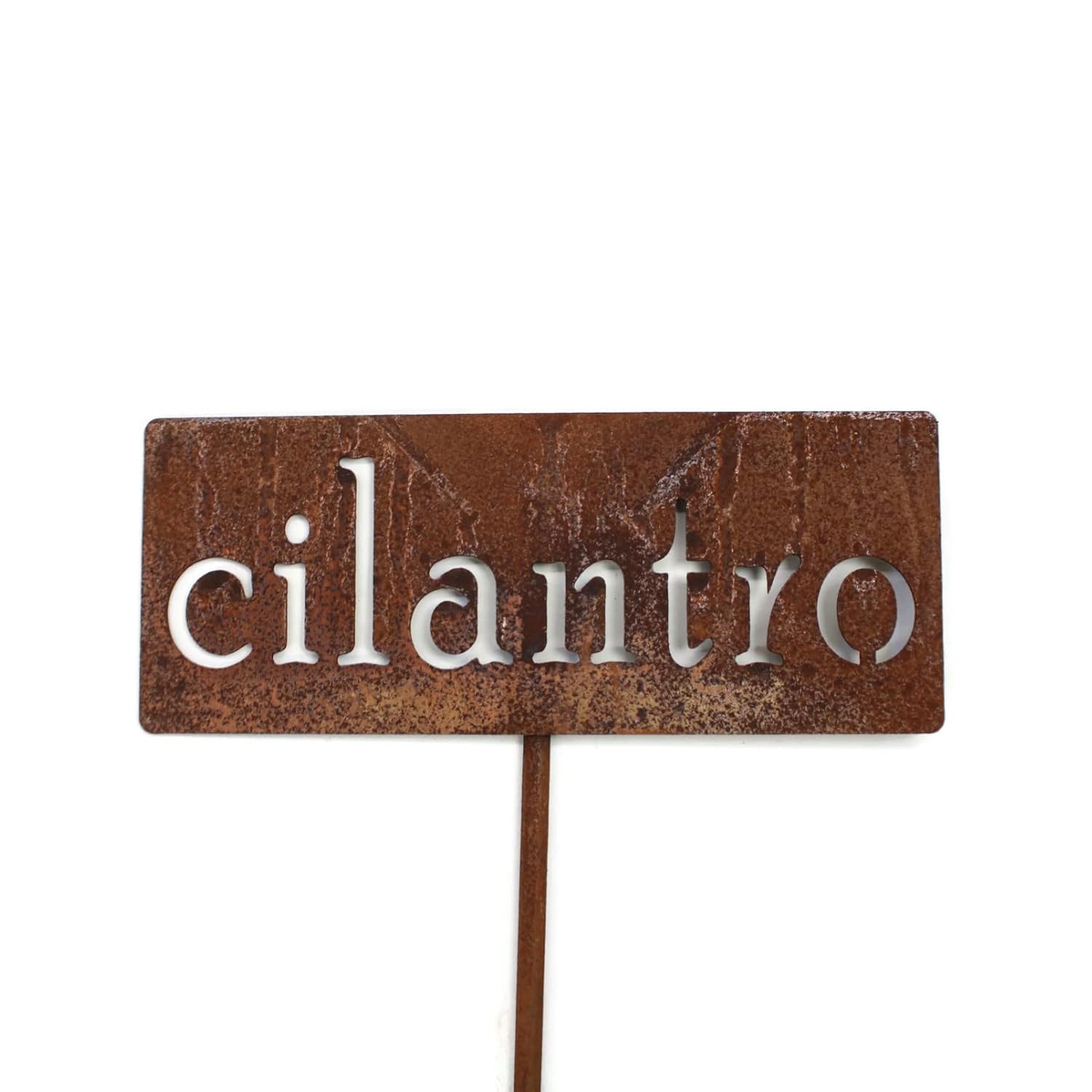 Classic Metal Garden Markers 19 Inches Tall (cilantro, Naturally Rusted)-VerdiqueGarden