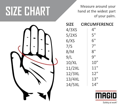 MAGID D-ROC ANSI A4 AeroDex Polyurethane Palm Coated Work Gloves, 1 Pair, Size 8/Medium, GPD482-VerdiqueGarden