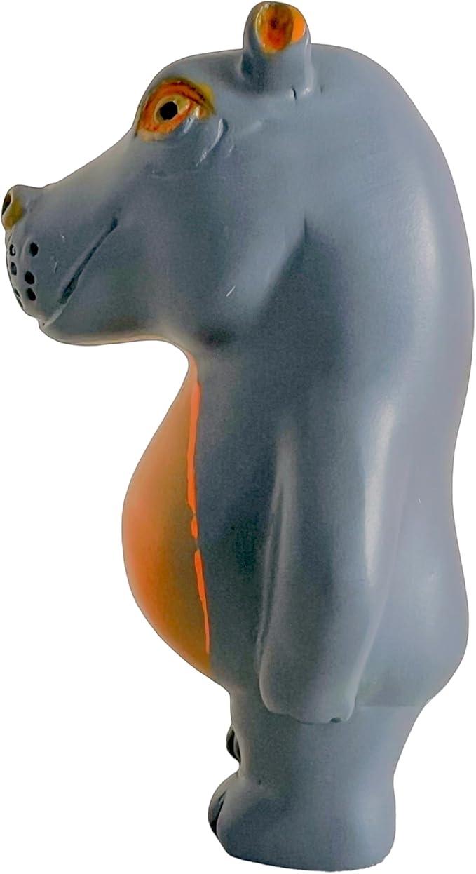 Jxueych Rebellious Hippo Figurine, Miniature Resin Hippo Standing 3.5 Inch, Adorable Mini Hippo - The Cutest Addition to Your Decor!-VerdiqueGarden