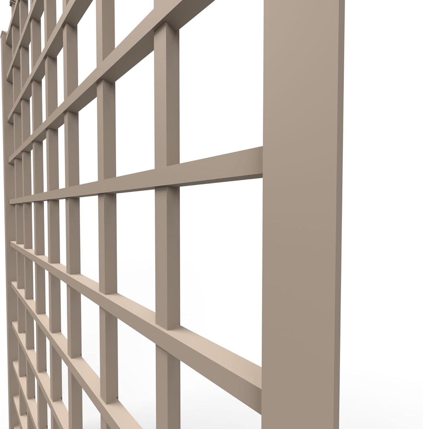 Dura-Trel Winchester 57 x 95 Inch PVC Vinyl Outdoor Garden Patio Trellis, with Wall Mounting Screws, Mocha-VerdiqueGarden