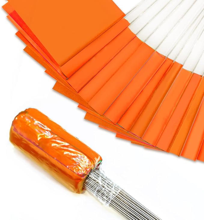 Zozen 100Pack Fluorescent Orange Marking Flags, Writable | Marker Flags - 15x4x5 Inch, Lawn Flags, Landscape Flags, Marker Flags for Lawn, Survey Flags, Irrigation Flags, Sprinkler Flags, Survey Flags.-VerdiqueGarden