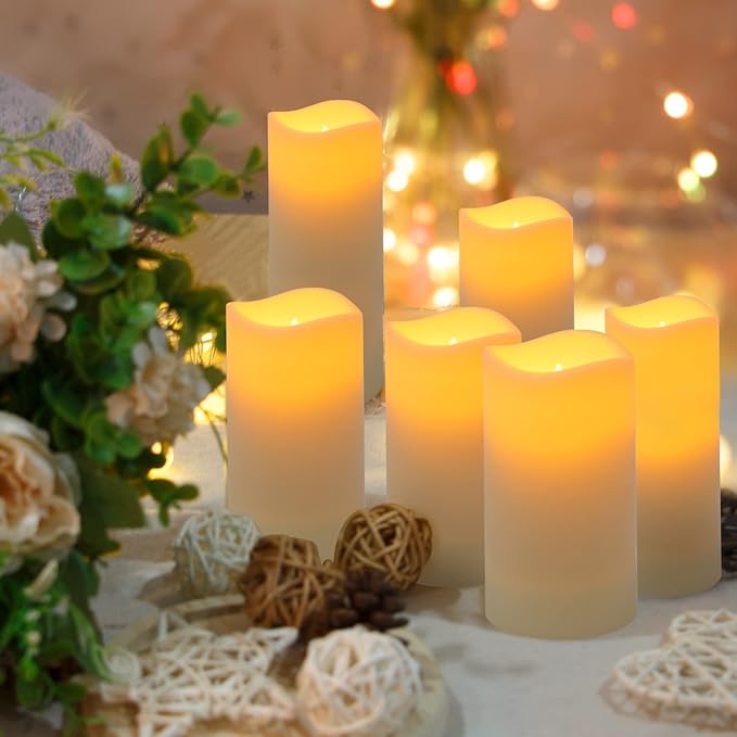 Metaku Flameless Flickering LED Candles - 24 Pack Ivory with Remote & Timer for Decoration-VerdiqueGarden