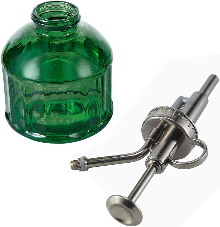Glass Plant Mister Spray Bottle, Vintage Plant Spritzer Sprayer Mister, Succulent Watering Bottle with Top Pump, Small Glass Watering Can for Indoor Outdoor Houseplant - Dark Green-VerdiqueGarden