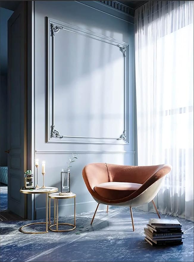 Dimoon 787''x17.7'' Blue Peel and Stick Wallpaper Contact Paper Modern Self Adhesive Wall Paper Removable Renter Friendly Textured Solid Color Shelf Cabinet Vinyl Roll (787''x17.7'',Blue Grey)-VerdiqueGarden