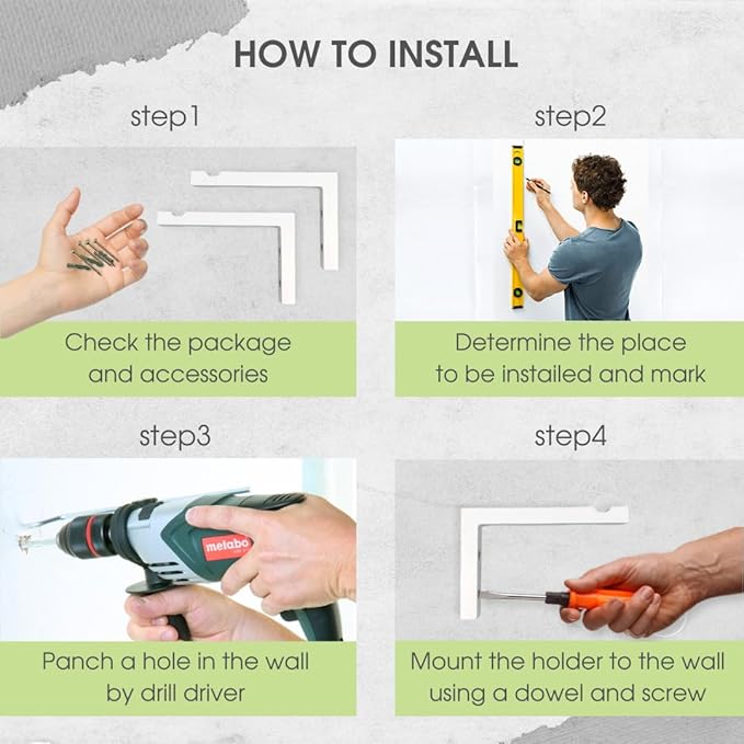 2-Piece Set of Plant Hooks for Wall 6 Inch - L-Shaped Mounted Wooden Plant Hook - Indoor and Outdoor Bracket Plant Hanger for Planters, Lanterns, Bird Feeders and Plant Basket (White)-VerdiqueGarden