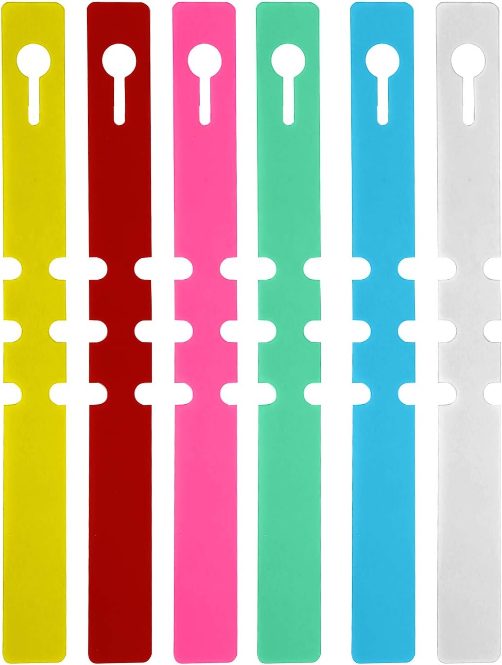 KINJOEK 1200 PCS 6 Colors Plant Labels, PVC Plant Tags for Garden Adjustable Waterproof Plant Tags-VerdiqueGarden