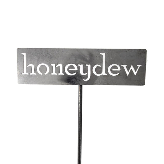 Classic Metal Garden Markers 19 Inches Tall (honeydew, Raw, Unfinished Steel (will rust with time))-VerdiqueGarden