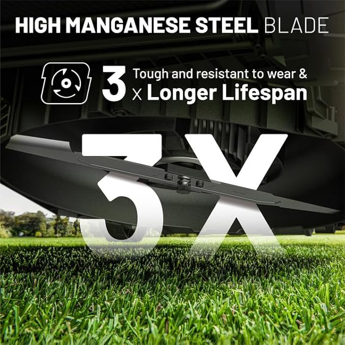 Litheli 18-inch 40V Brushless Lawn Mower for Garden Yards, Lightweight Cordless Lawn Mower Battery Powered with 6-Position Height Adjustment, 2x4.0Ah Battery Include-VerdiqueGarden