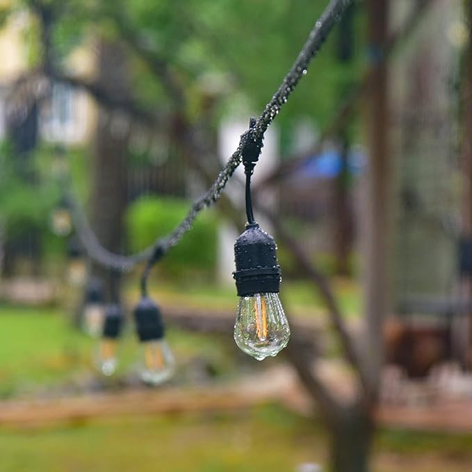 Meconard Shatterproof LED S14 Replacement Light Bulbs,E26 Medium Screw Base, Vintage Edison Bulbs Equivalent to 11 Watt, Fits for Commercial Outdoor Patio String Lights, 2200K Warm White, 15 Pack-VerdiqueGarden