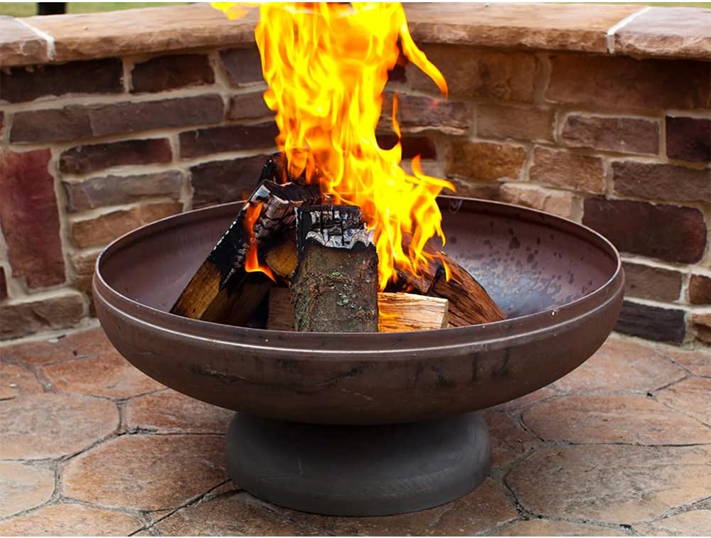Patriot Fire Pit – Ohio Flame Wood Burning Outdoor Fire Pit - 24" Diameter (Made in USA)-VerdiqueGarden
