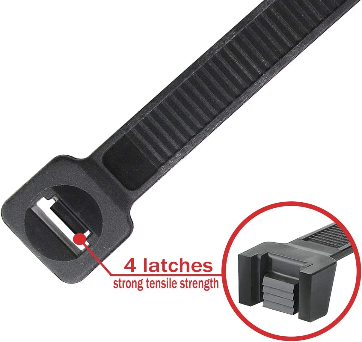 Superun Heavy Duty Zip Ties 20 Inch, Strong Large Black Zip Ties 120 Lbs Tensile Strength Selflocking Wire Ties (Industrial Grade Cable Ties) Pack of 50-VerdiqueGarden