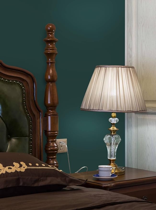 Dimoon 393''x17.7'' Green Peel and Stick Wallpaper Contact Paper Modern Self Adhesive Wall Paper Removable Renter Friendly Textured Solid Color Shelf Cabinet Vinyl Roll (393''x17.7'',Palegreen)-VerdiqueGarden