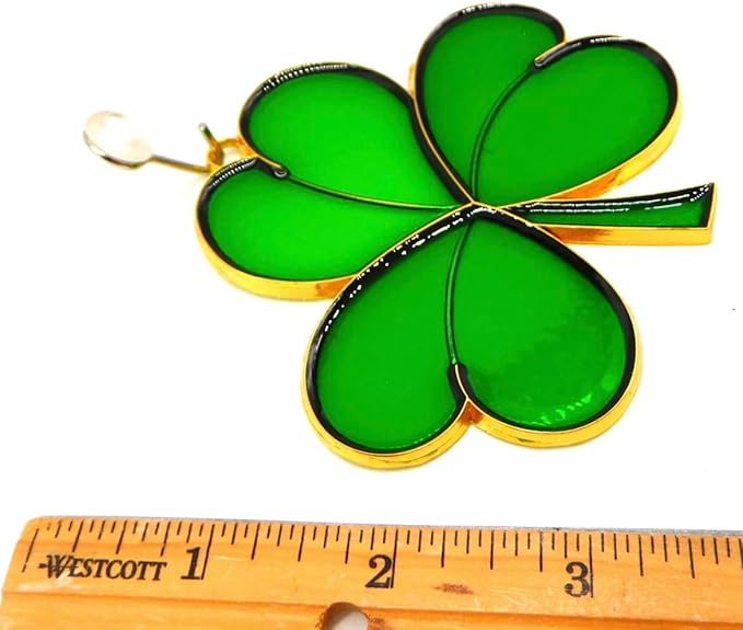 Shamrock Suncatcher Gift Set Irish Blessing Prayer Card and Irish Sun Catcher-VerdiqueGarden