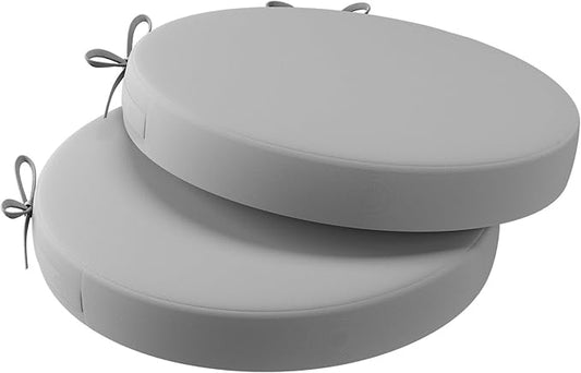 AAAAAcessories Outdoor Seat Cushions for Chairs, Waterproof, Fade-Resistant Patio Furniture Replacement Cushions, 15" x 15" x 2", Set of 2, Gray-VerdiqueGarden