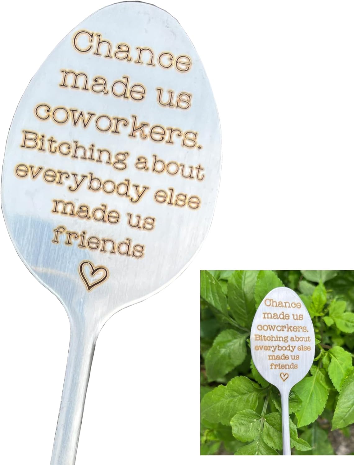 Garden Plant Marker Friendship Gift for Women Gardeners, Plant Stake Label Sign Tag Gardening Gifts for Woman Plant Lovers, Metal Garden Decoration (Made Us Friends)-VerdiqueGarden
